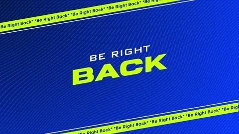 Be Right Back Animated Text Overlay for Live Streaming Stock Footage 338025475