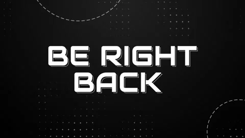 Be right back dark minimalis looping for stream overlay Stock Footage 309610326