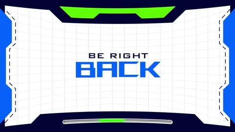 Be Right Back Gaming Stream Overlay Screen Stock Footage 338252486