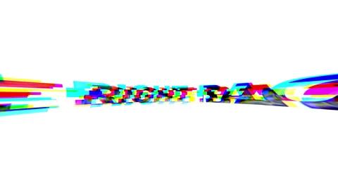 Be right back with glitch effect on black Stock Footage 314566460