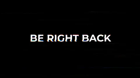 Be Right Back Glitch Text Animation with Digital Distortion on Black Background Stock Footage 331973384