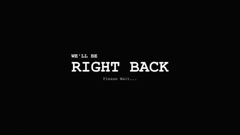 Be Right Back glitch text with RGB distortion on black Stock Footage 340252306