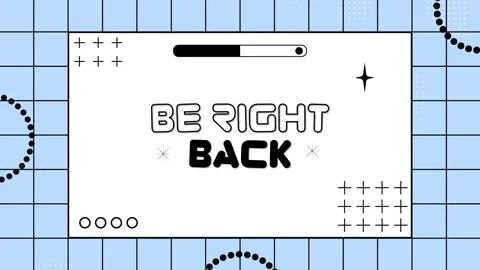 Be right back motion graphic loop for stream overlay Stock Footage 309610367