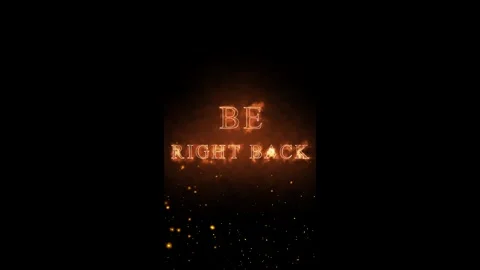 Be Right Back Neon Fire Glow Text Animation. 库存影片 336183073