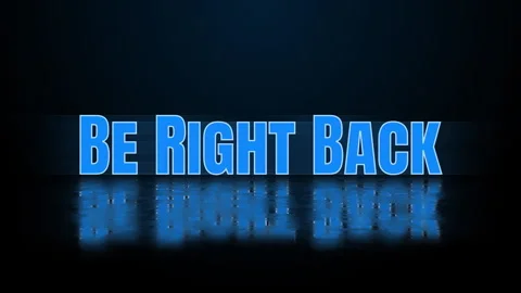 Be Right Back Neon Text With Flickering Stroke Reflection Animation Stock Footage 320752277