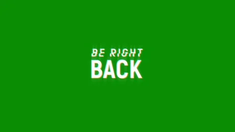 Be right back retro glitch pixel text effects animation digital background Stock Footage 313284772