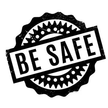 Be Safe rubber stamp Stock Illustration