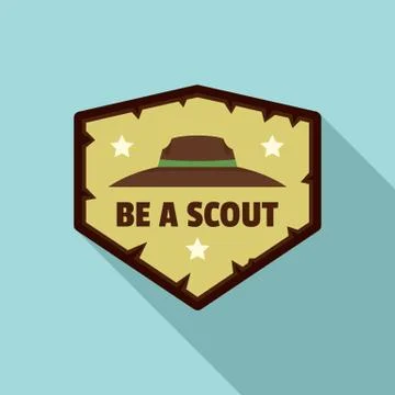 Be scout logo, flat style Stock Illustration
