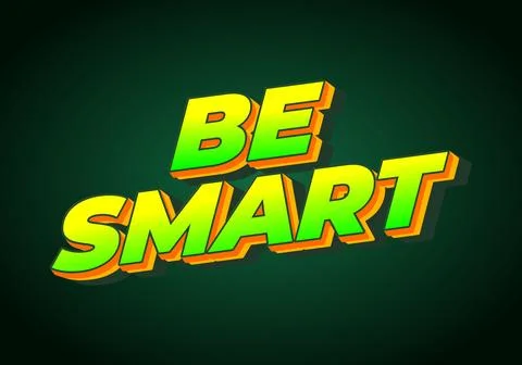 Be Smart. Bold 3D Text Design with Playful Modern Typography Stock-Illustration