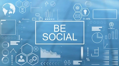 Be Social, Animated Typography Video stock 116355018