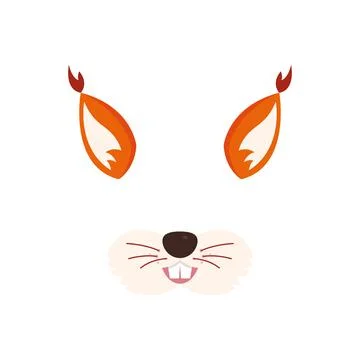 Be the squirrel at the party. Mask. Vector illustration isolated on white bac Stock Illustration