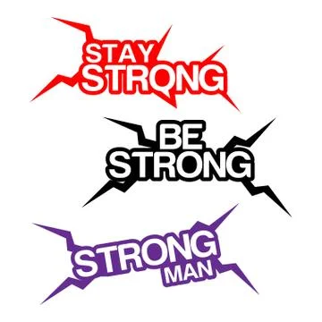 Be Strong, Lettering Stock Illustration