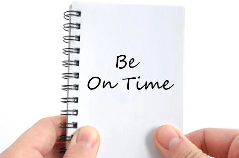 Be on time text concept Stock Photos