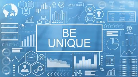 Be Unique, Animated Typography Stock Illustration