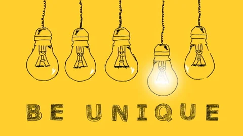 Be unique. Conceptual animated illustration Vídeos de archivo 198403207