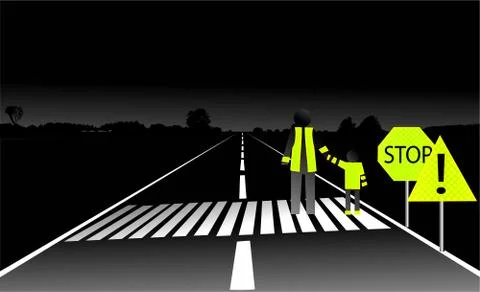 Be visible on the road Stock Illustration