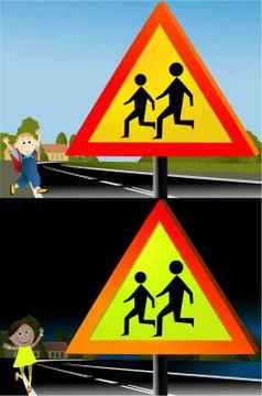 Be visible on the road Illustrazione stock