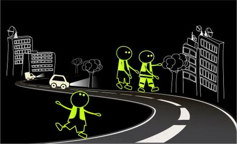 Be visible on the road Stock Illustration