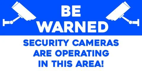 Be warned sticker Illustrazione stock