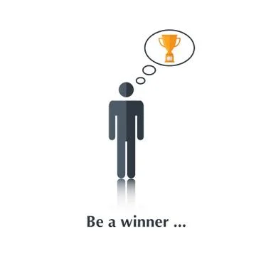 Be a winner Stock Illustration