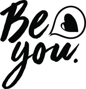 Be you heart quote and words Stock Illustration