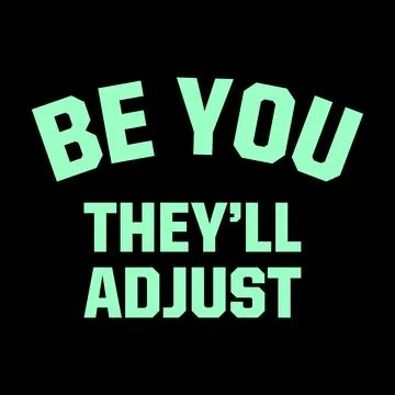 Be You Phrase Lettering Vector – Typography Illustration Stock Illustration
