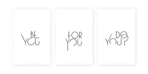Be you for you. Do you? Motivational, inspirational, positive quotes Stock Illustration