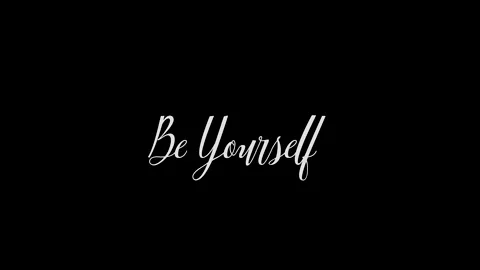 Be Yourself Calligraphy Grunge Dissolve Transition on Black Background Stock Footage 142723924