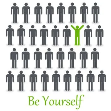 Be yourself Stock Illustration