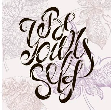 Be yourself motivation poster Stock Illustration