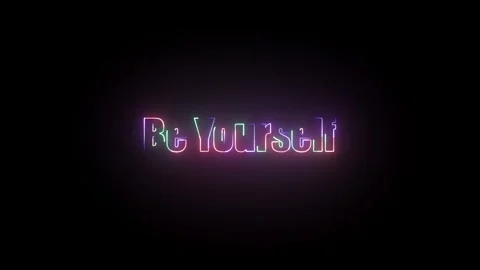 “Be Yourself Text Animation | Motivational Motion Graphics” ✅ Stock Footage 322649449