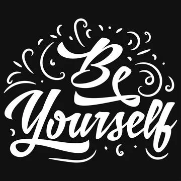 Be yourself typography tshirt design Stock Illustration