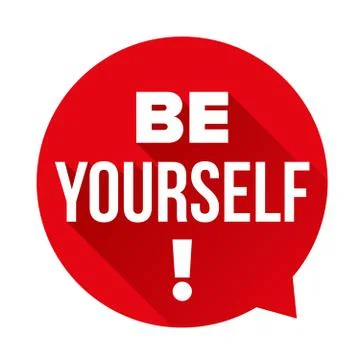 Be Yourself vector labbel Stock Illustration