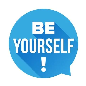 Be Yourself vector labbel Stock Illustration