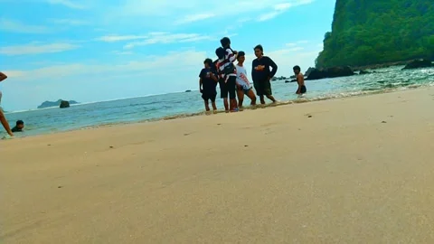 On the beach 5 Stock Footage 260608850