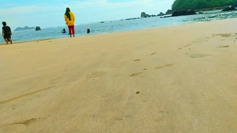 On the beach 6 Stock Footage 260608839