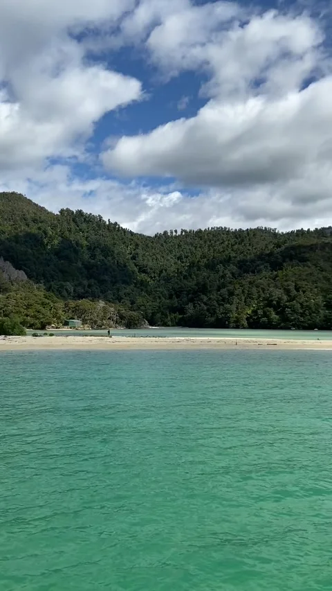 Beach in Abel Tasman Видео 343952334