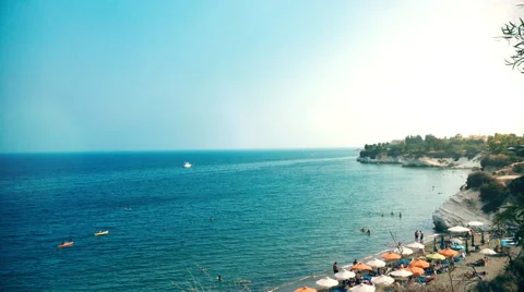 Beach from above Stock Footage 68064407