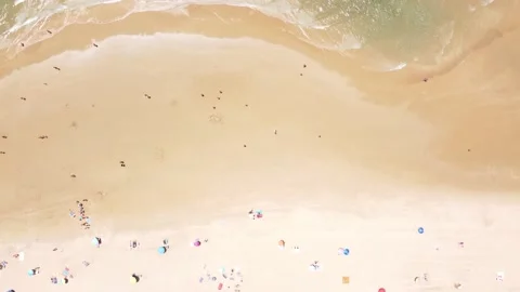 The beach from above Stock Footage 158538081