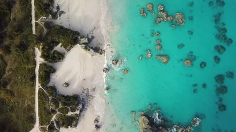 Beach from above Stock Footage 210458096