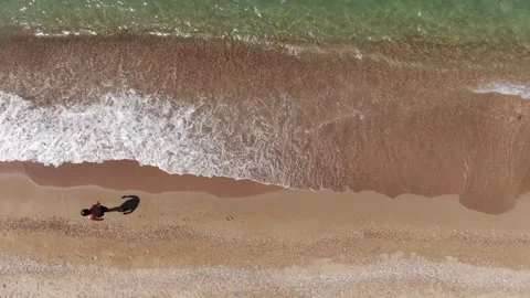 Beach from above Video stock 281549456