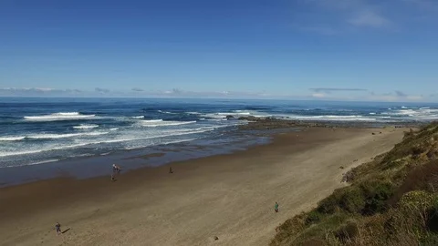 Beach from Above Lockdown Stock Footage 87926577