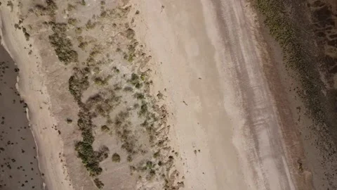 The beach from above, slowly drifting down, 4K" Stock Footage 212161686