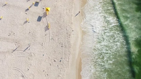 Beach from above two Stock Footage 147902054