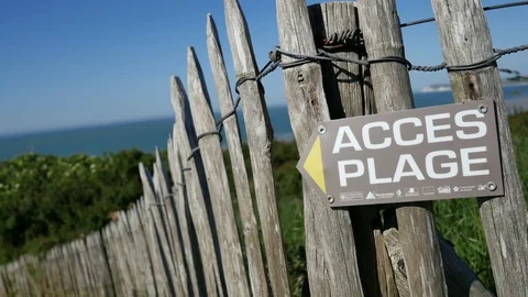 Beach access, Acces Plage Stock Footage 76040869