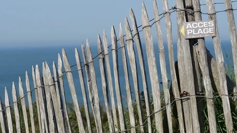 Beach access, Acces Plage Stock Footage 76041176