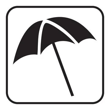 Beach access map symbol, national park pictogram Stock Illustration