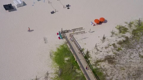 Beach Access Platform Gulf Shores Alabama Stock Footage 339023700