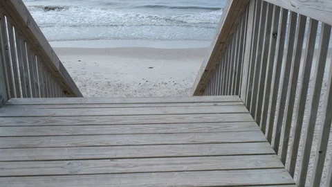 Beach Access Reveal Stock Footage 108734788