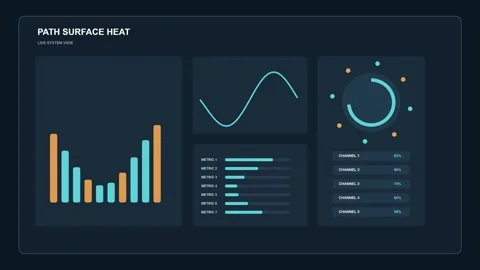 Beach Accessible Path Surface Temperature Dashboard HUD Vídeos de archivo 344937280